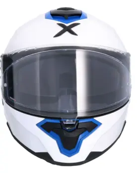 AXOR Brutale Corsa Full Face Helmet White Pearl Blue front view
