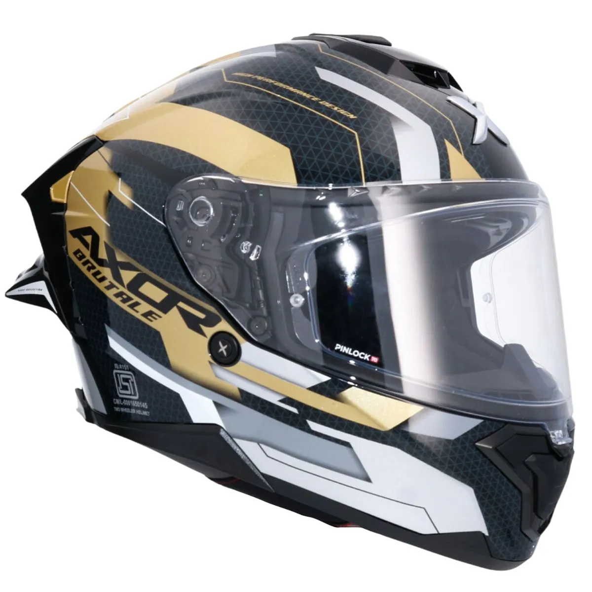 AXOR Brutale Plexus Full Face Helmet Pinlock 70 Anti-Scratch Visor Close-Up