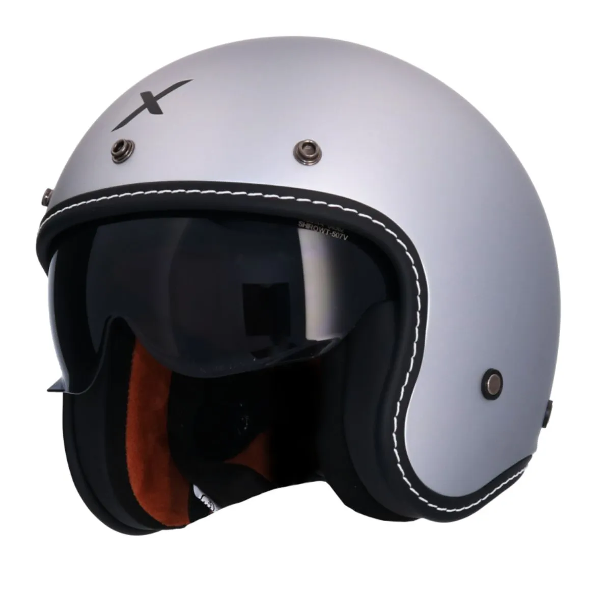 AXOR Dallas Solid Jet Helmet UV anti-scratch visor Matt Silver