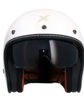 AXOR Dallas Solid Jet Helmet White Pearl front view
