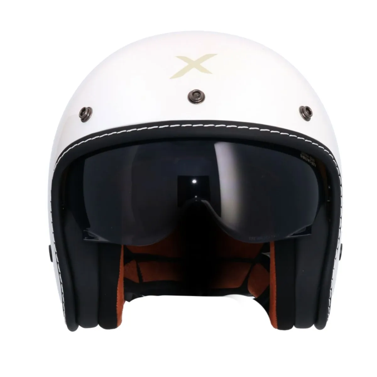 AXOR Dallas Solid Jet Helmet White Pearl front view