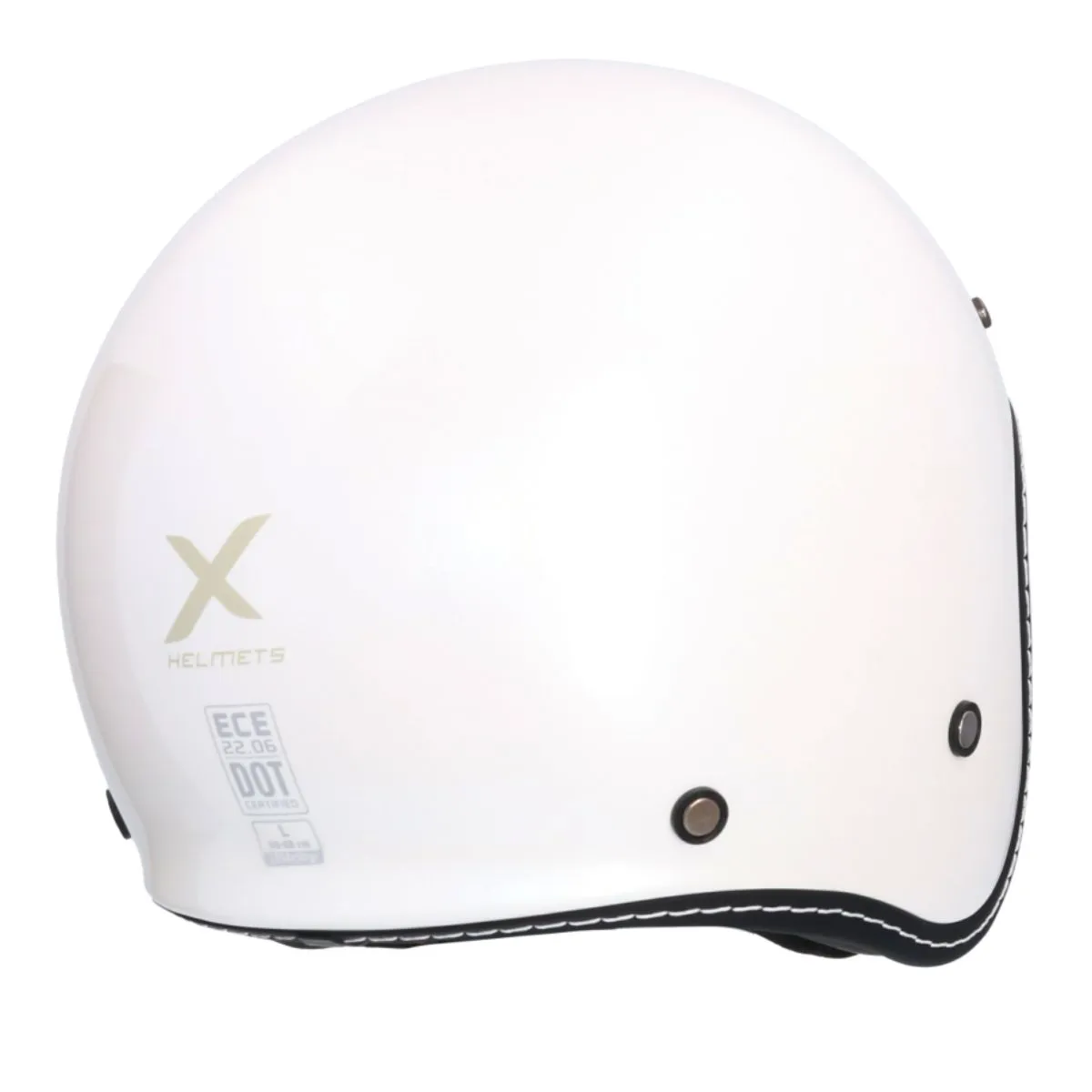 AXOR Dallas Solid Jet Helmet White Pearl rear view