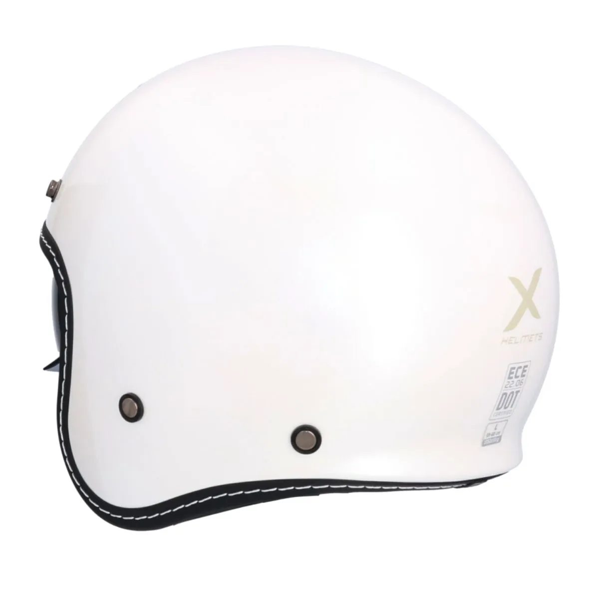 AXOR Dallas Solid Jet Helmet White Pearl rear view
