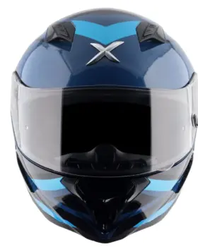 AXOR Hunter Cornet Full Face Helmet Black Blue front view