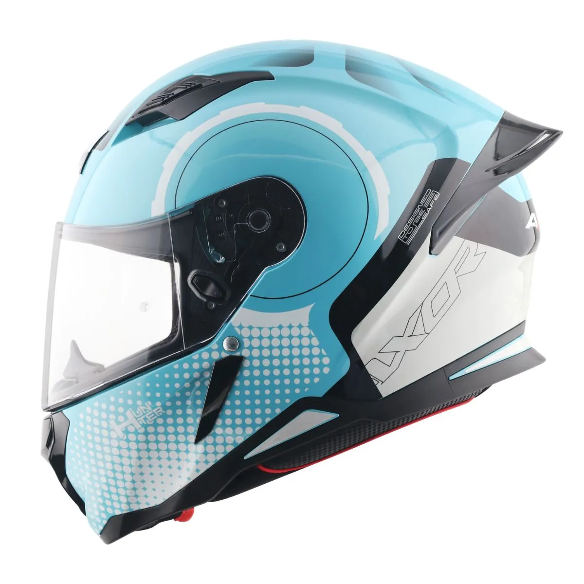 AXOR Hunter Spear Full Face Helmet Blue left side view