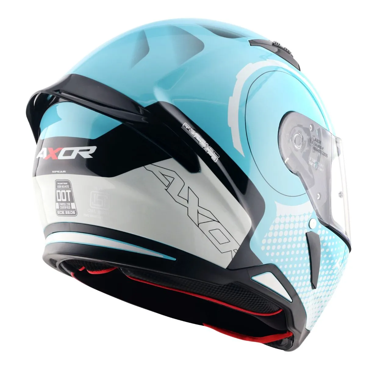 AXOR Hunter Spear Full Face Helmet Blue rear view