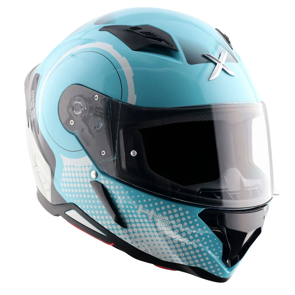 AXOR Hunter Spear Full Face Helmet Blue right side view