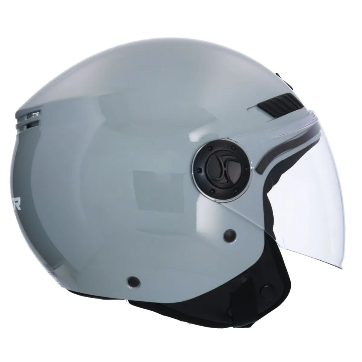 AXOR Kioto Solid Open Face Helmet Asphalt Grey right side view