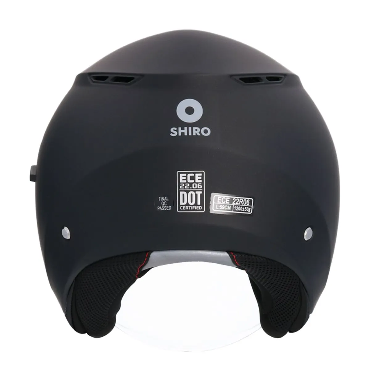 AXOR Ibiza Solid Open Face Helmet ECE 22.06 DOT certified Matt Graphite