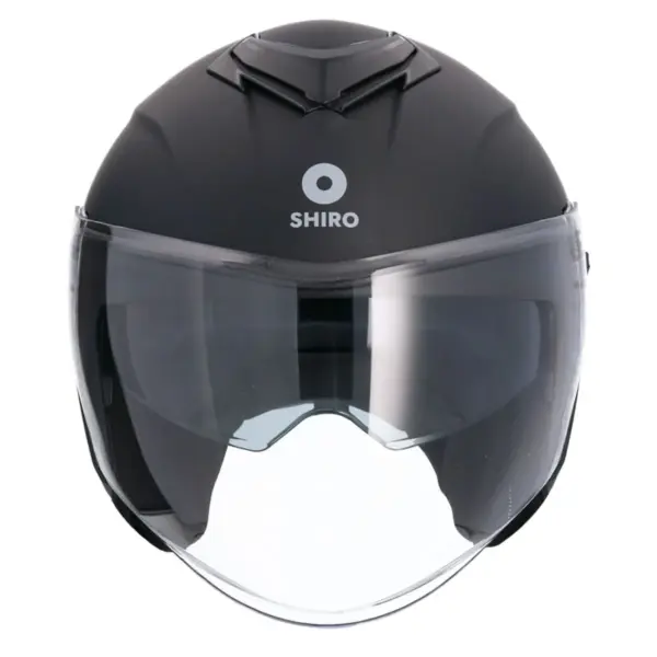 Casco Jet Tinta Unita AXOR Ibiza Matt Graphite, vista frontale