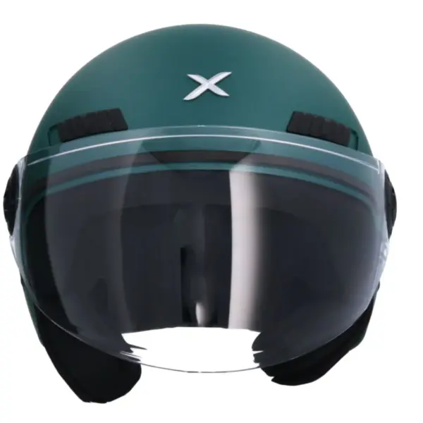 AXOR Kioto Solid Open Face Helmet Mundy Teal Green front view