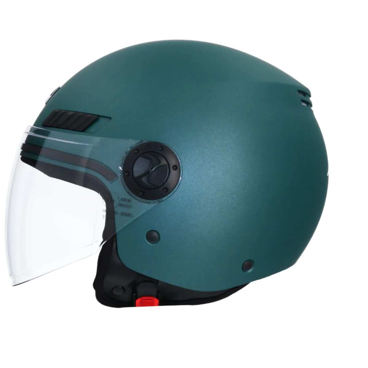 AXOR Kioto Solid Open Face Helmet Mundy Teal Green left side view