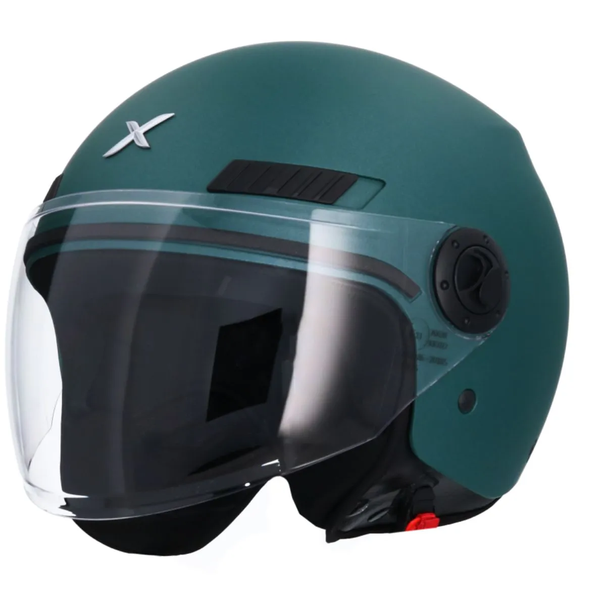 AXOR Kioto Solid Open Face Helmet quick-change visor Mundy Teal