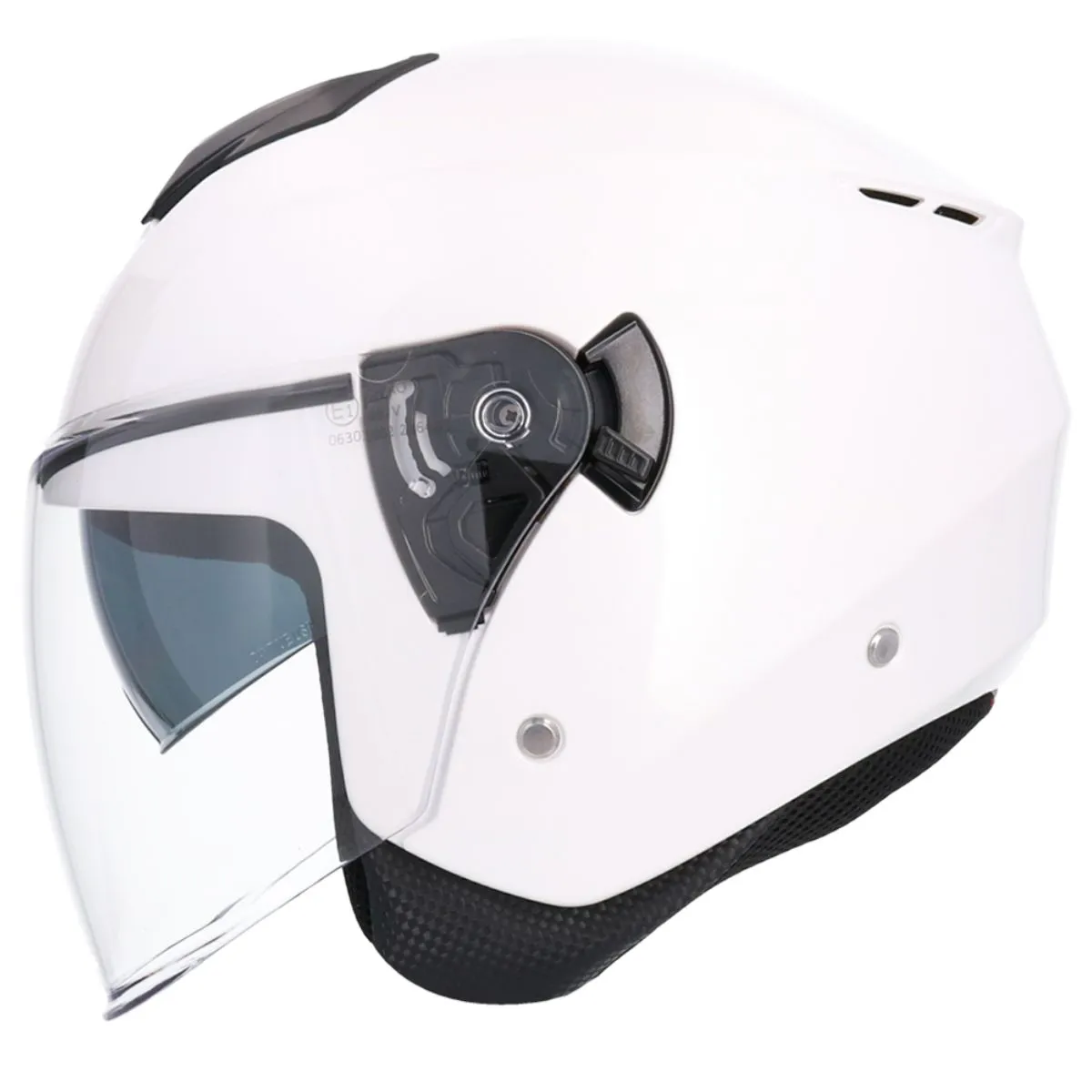 AXOR Kioto Solid Open Face Helmet White Pearl left side view