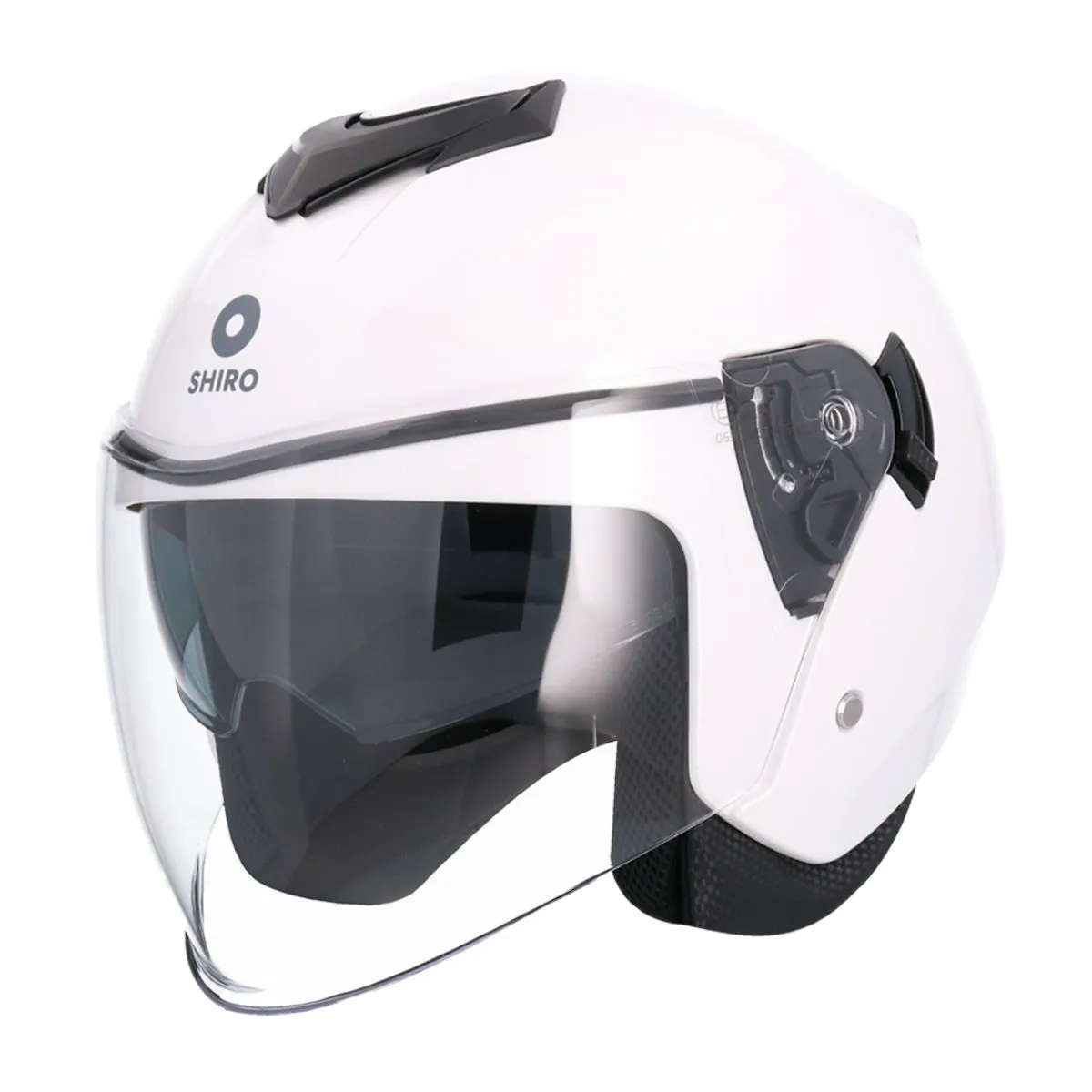 AXOR Kioto Solid Open Face Helmet quick-change visor White Pearl