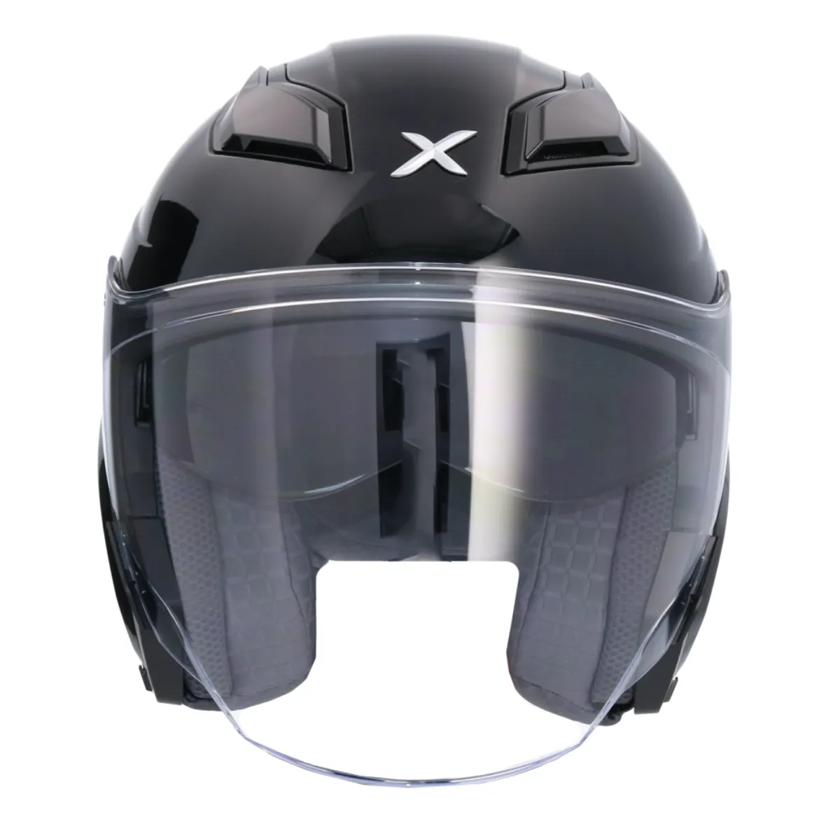 AXOR Kylo Open Face Helmet Solid Black front view