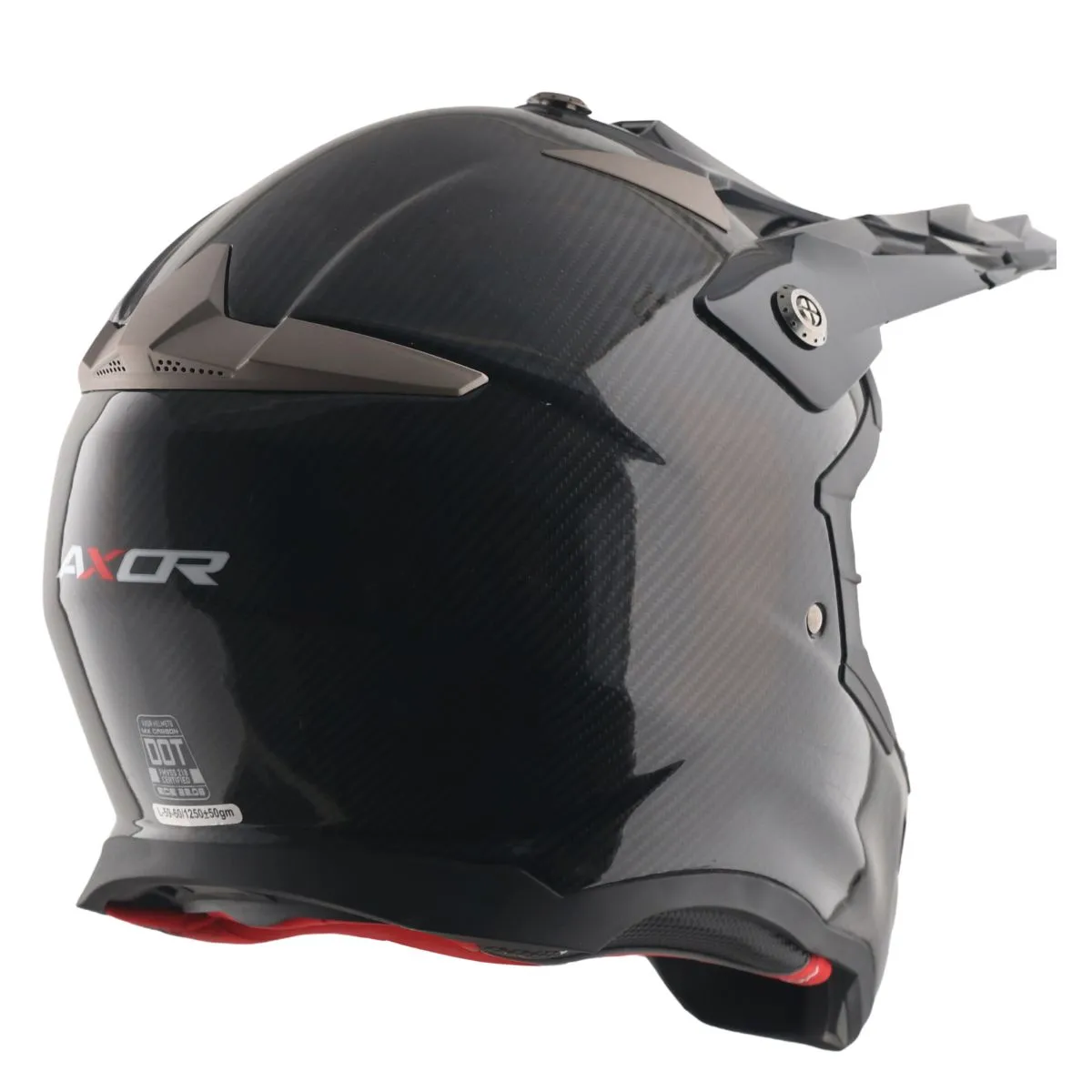 AXOR MX-917 Carbon Off Road Helmet rear ventilation Carbon Black