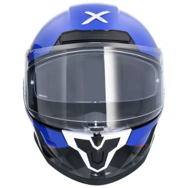 AXOR Saber Shadow Full Face Helmet Black Blue Front View