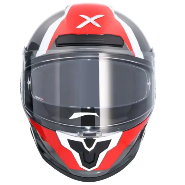 AXOR Saber Spark Full Face Helmet Black Red Front View
