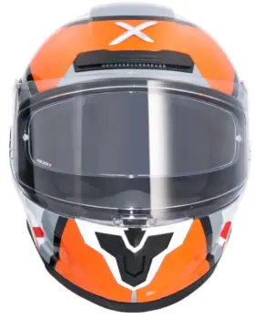 AXOR Saber X Sports Full Face Helmet Black Fluor Orange Front View