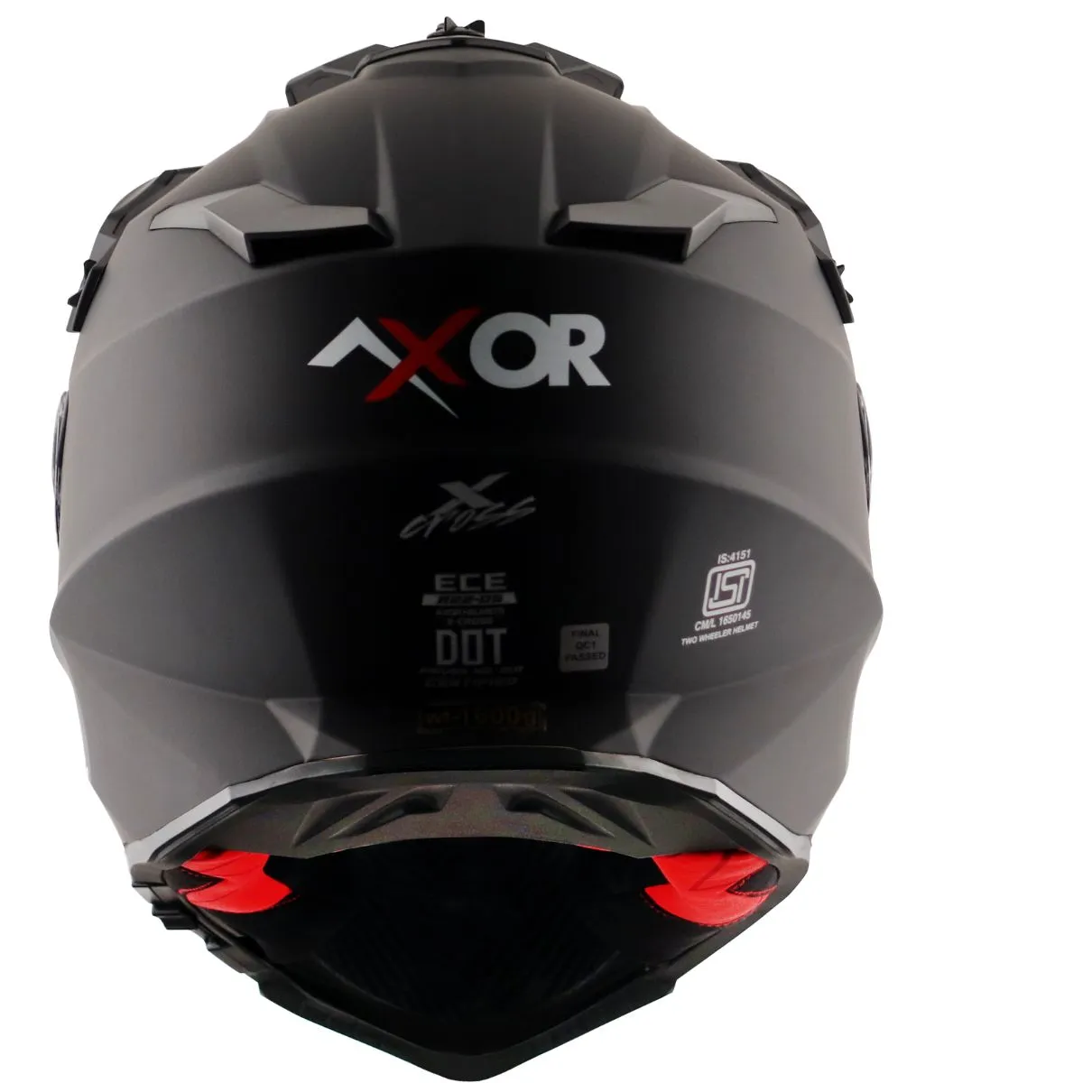 AXOR X-Cross Adventure Helmet Matt Black ECE 22.06 DOT ISI Certified
