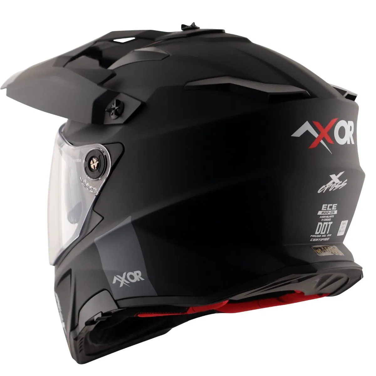 AXOR X-Cross Adventure Helmet Rear View Matt Black