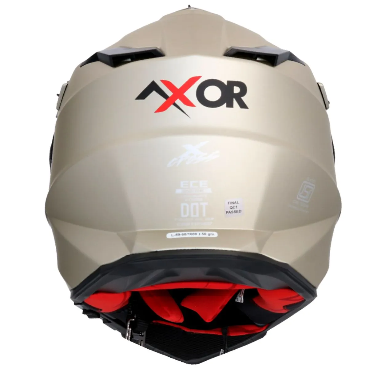 AXOR X-Cross Adventure Helmet Sand Matt ECE 22.06 DOT ISI Certified