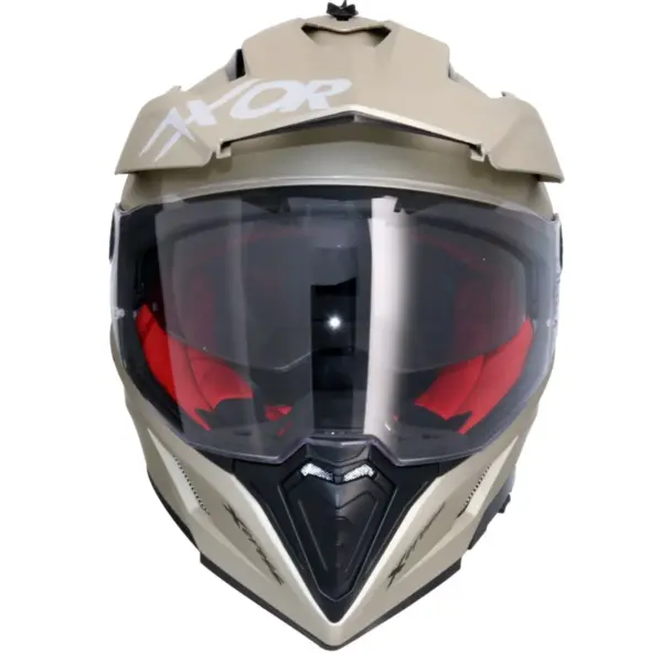 Casco AXOR X-Cross Adventure Sand Mate Vista Frontal