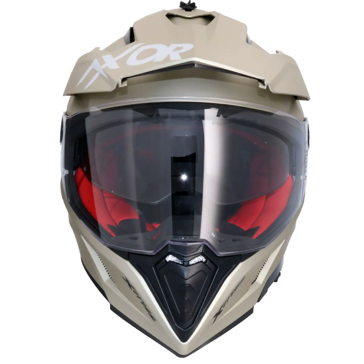 AXOR X-Cross Adventure Helmet Sand Matt Front View