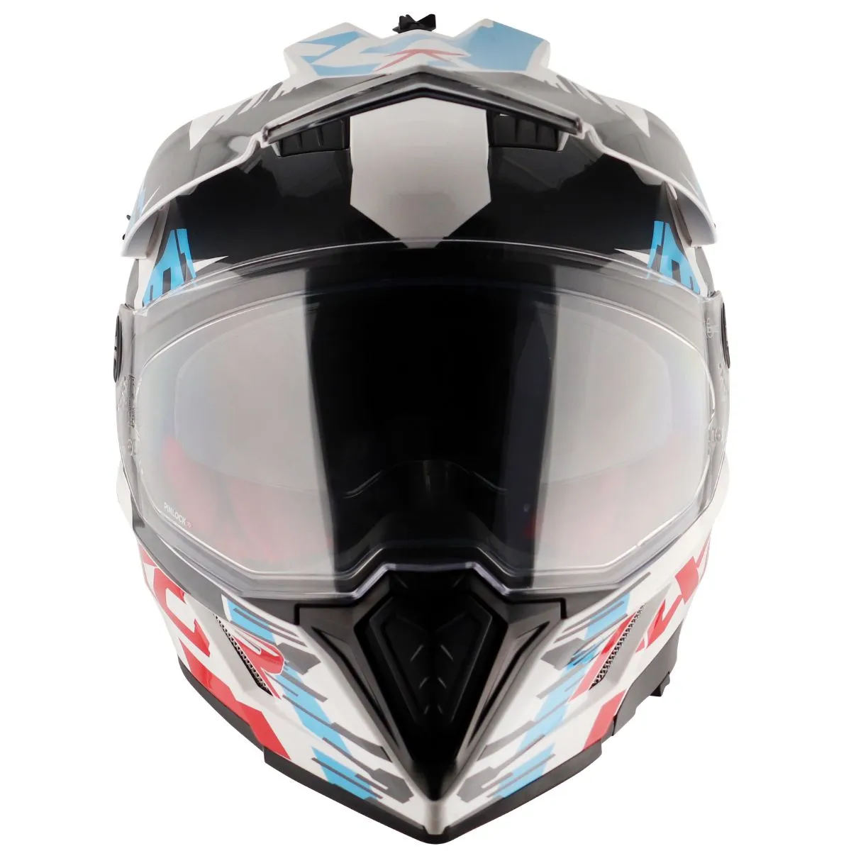 AXOR X-Cross D/V X1 Adventure Helmet White Red Front View
