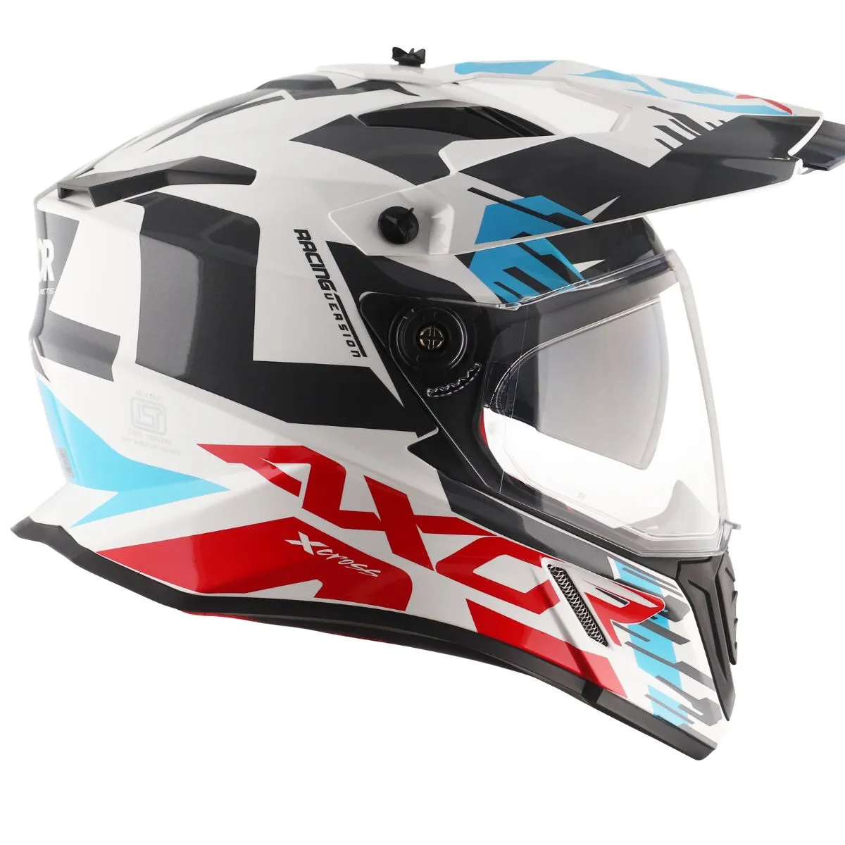 AXOR X-Cross D/V X1 Adventure Helmet Right Side White Red