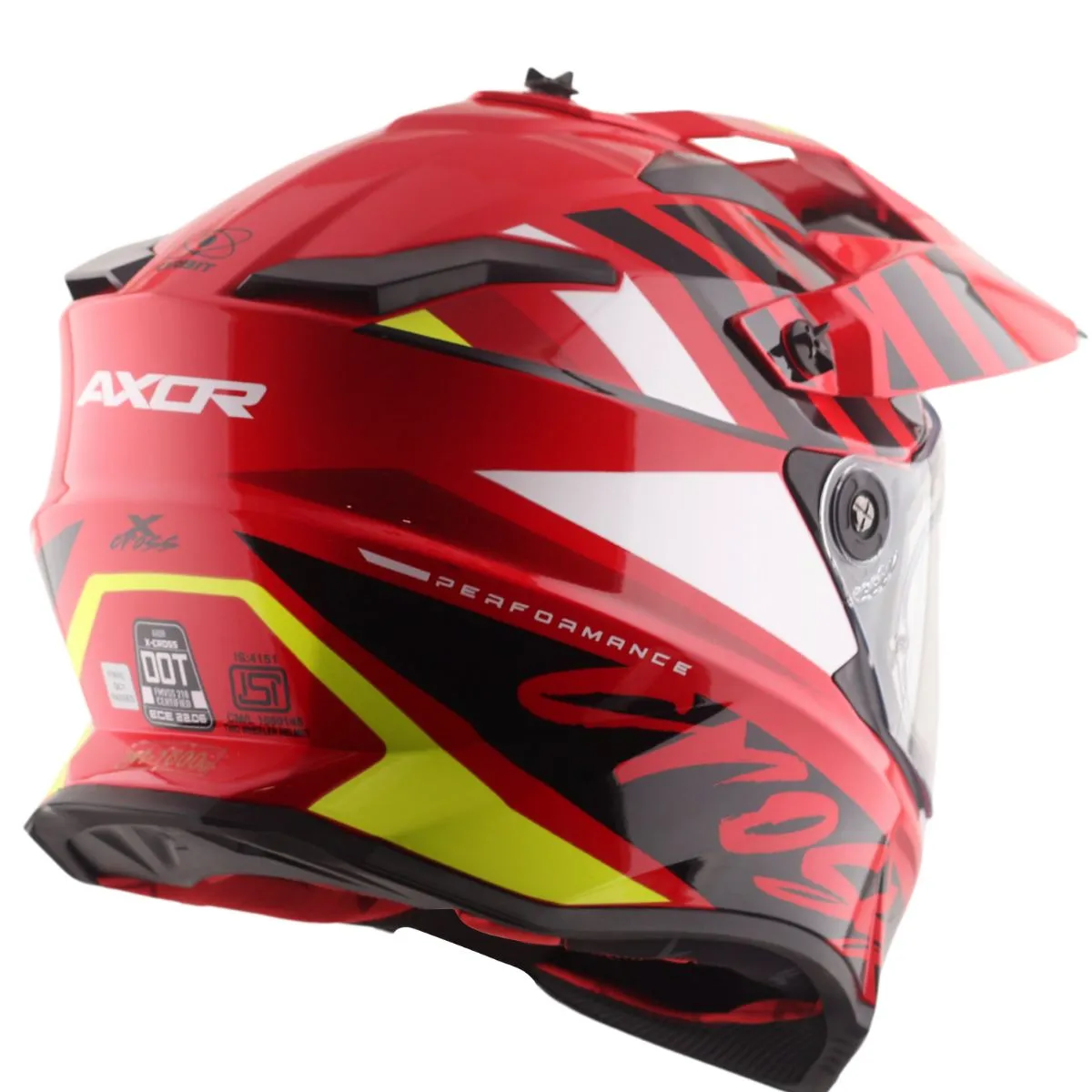 AXOR X-Cross Orbit Red Helmet Rear View