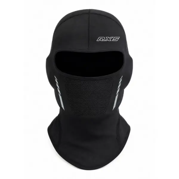 Raxus Balaclava Motorcycle Mask Black Front View