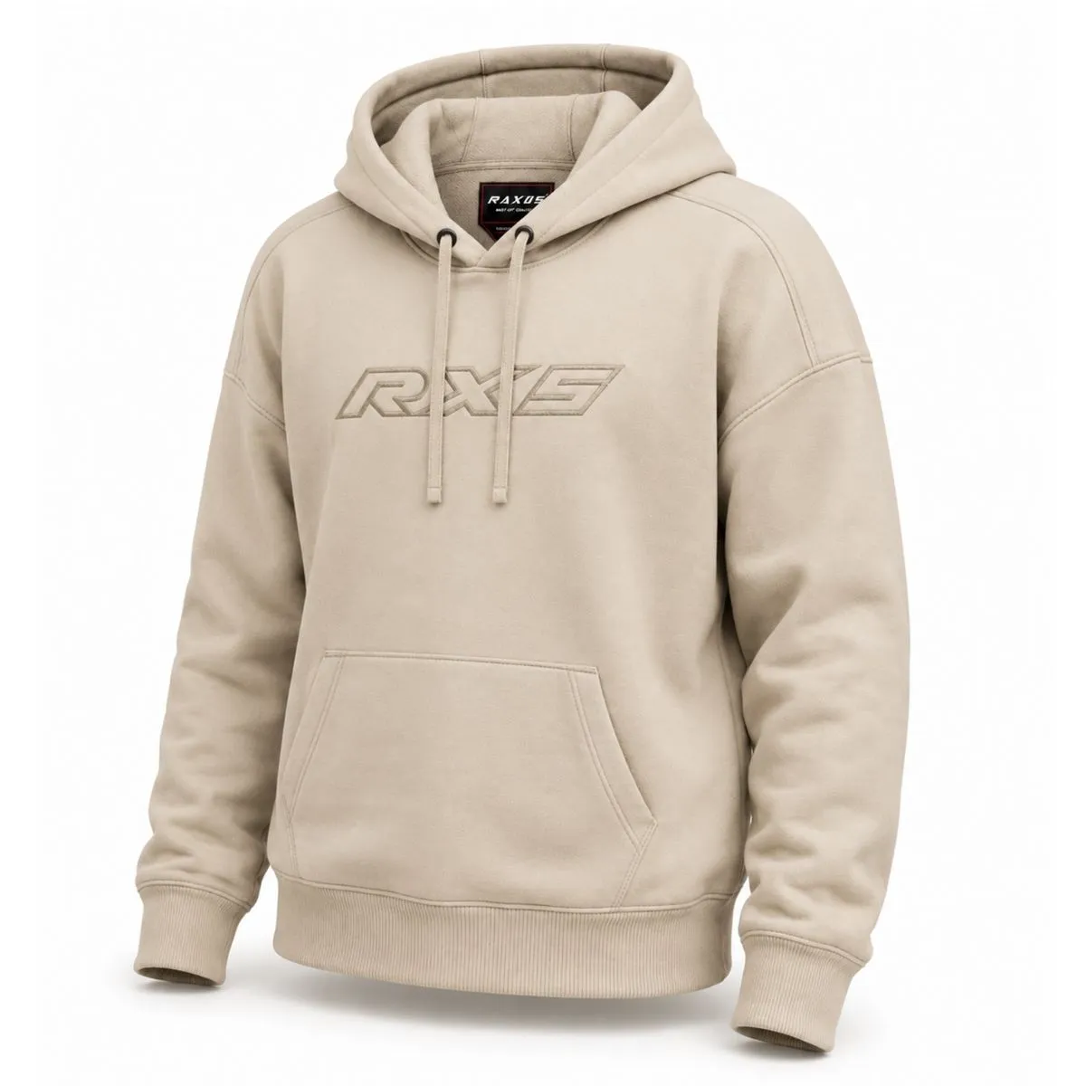 Raxus F-1 Motorcycle Hoodie Beige Side View
