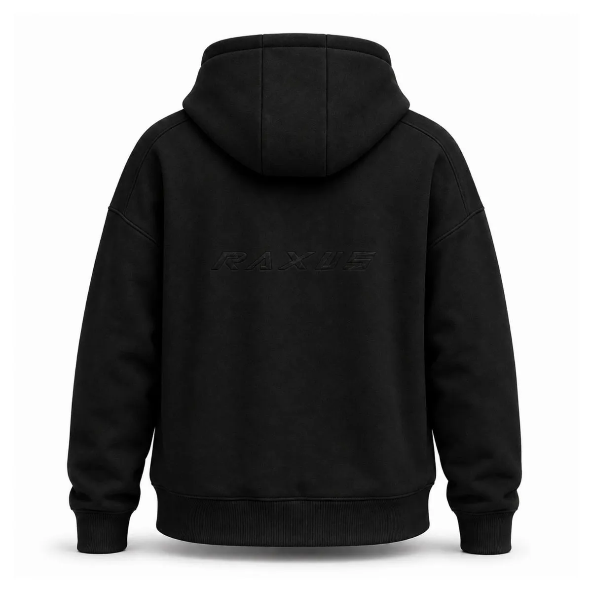 Raxus F-1 Motorcycle Hoodie Black Rear View