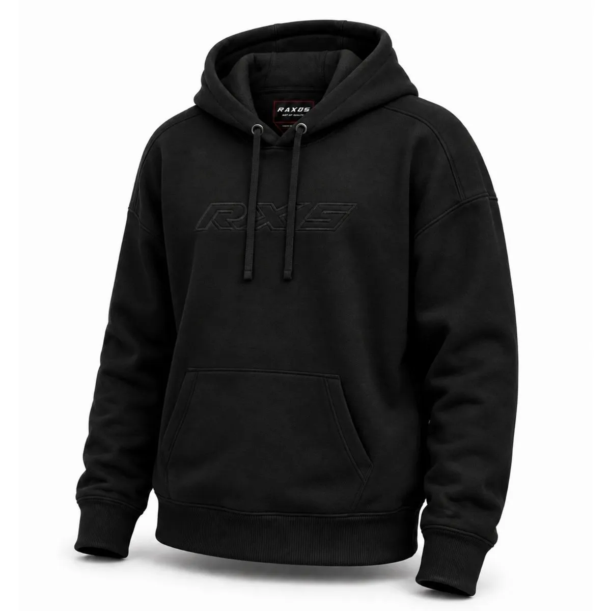 Raxus F-1 Motorcycle Hoodie Black Side View