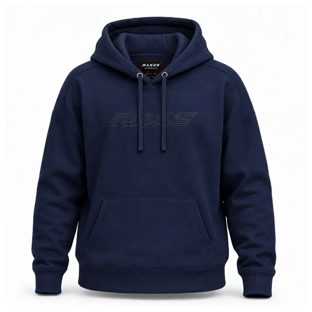 Raxus F-1 Motorcycle Hoodie Blue Front View