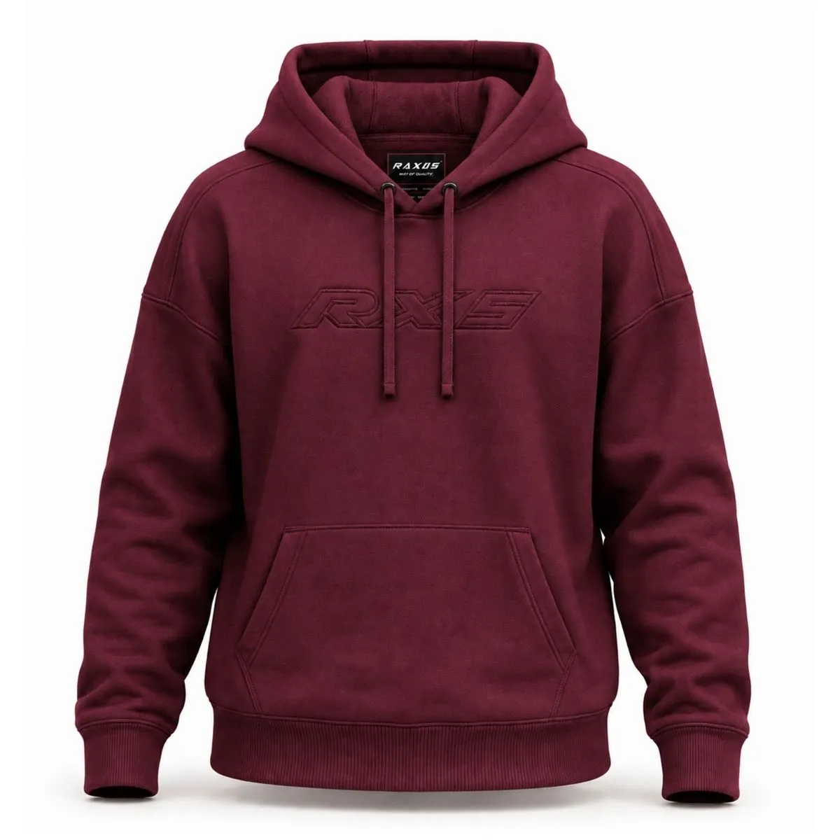 Raxus F-1 Motorcycle Hoodie Maroon Front View