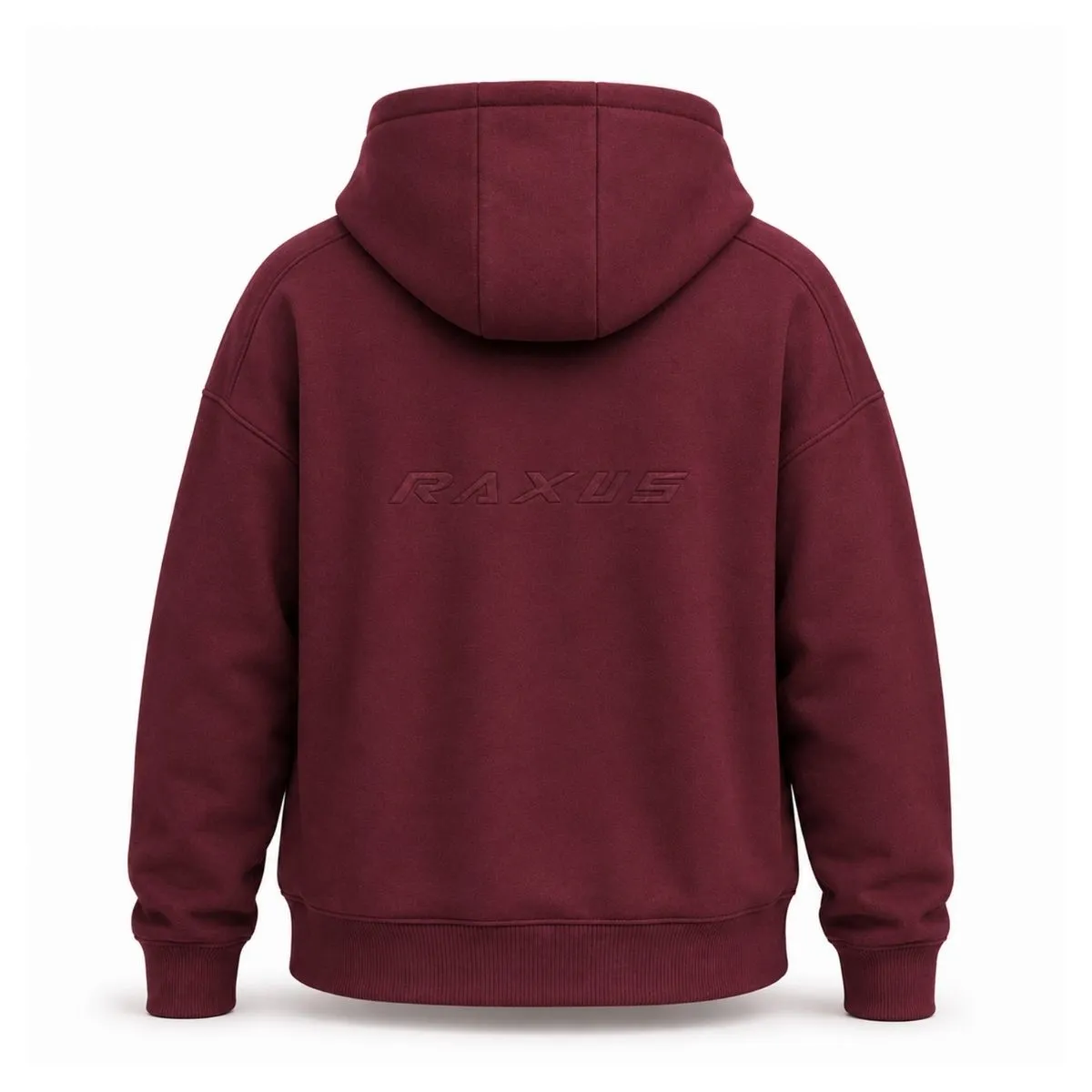 Raxus F-1 Motorcycle Hoodie Maroon Rear View