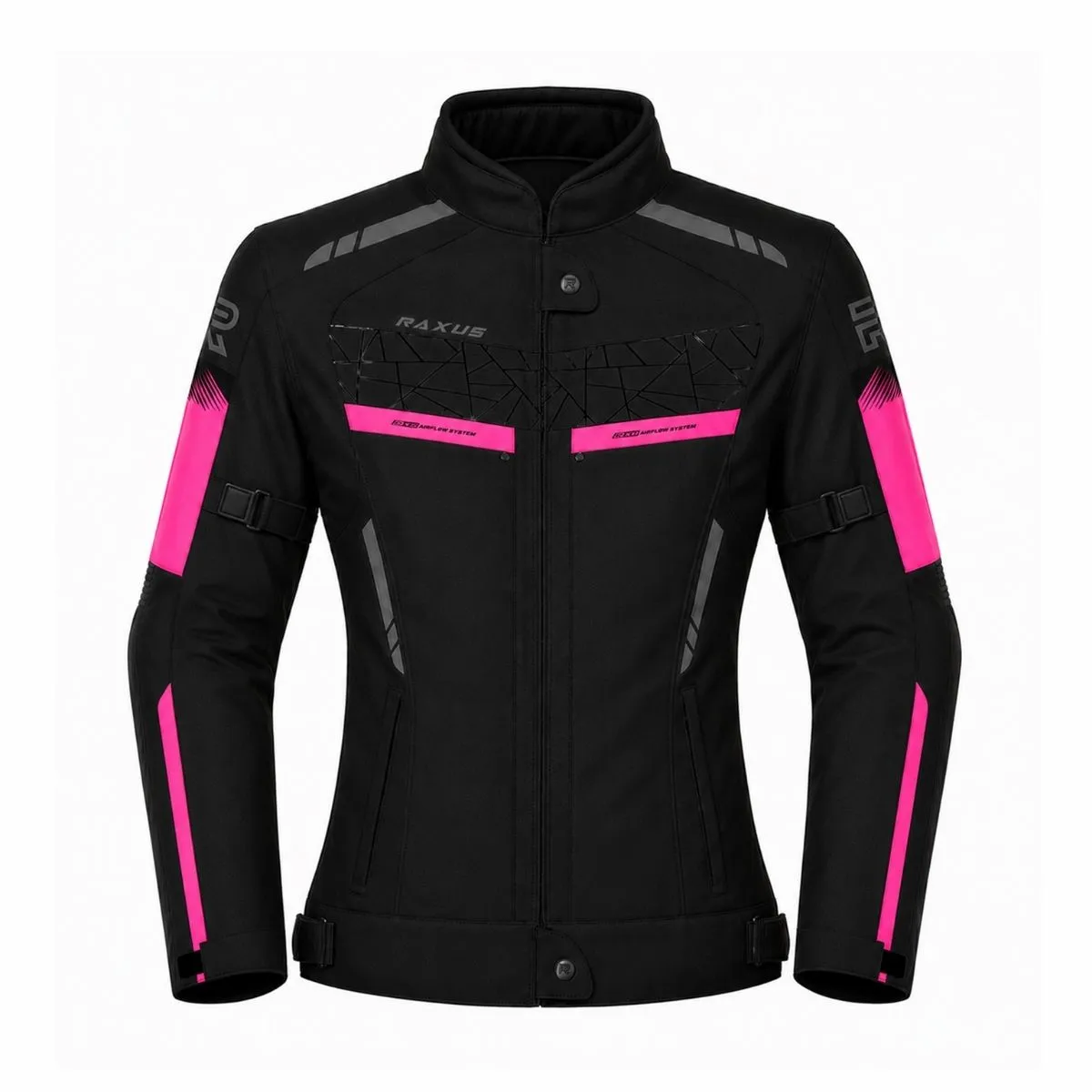 Raxus LS-1 Women's Motorcycle Jacket Pink front view
