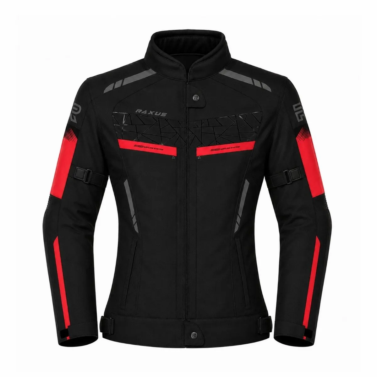 Raxus LS-1 Women's Motorcycle Jacket Red front view