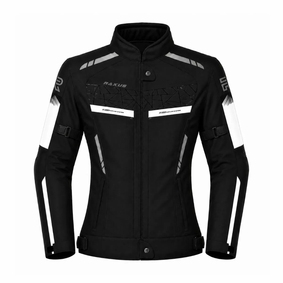 Raxus LS-1 Women's Motorcycle Jacket White front view