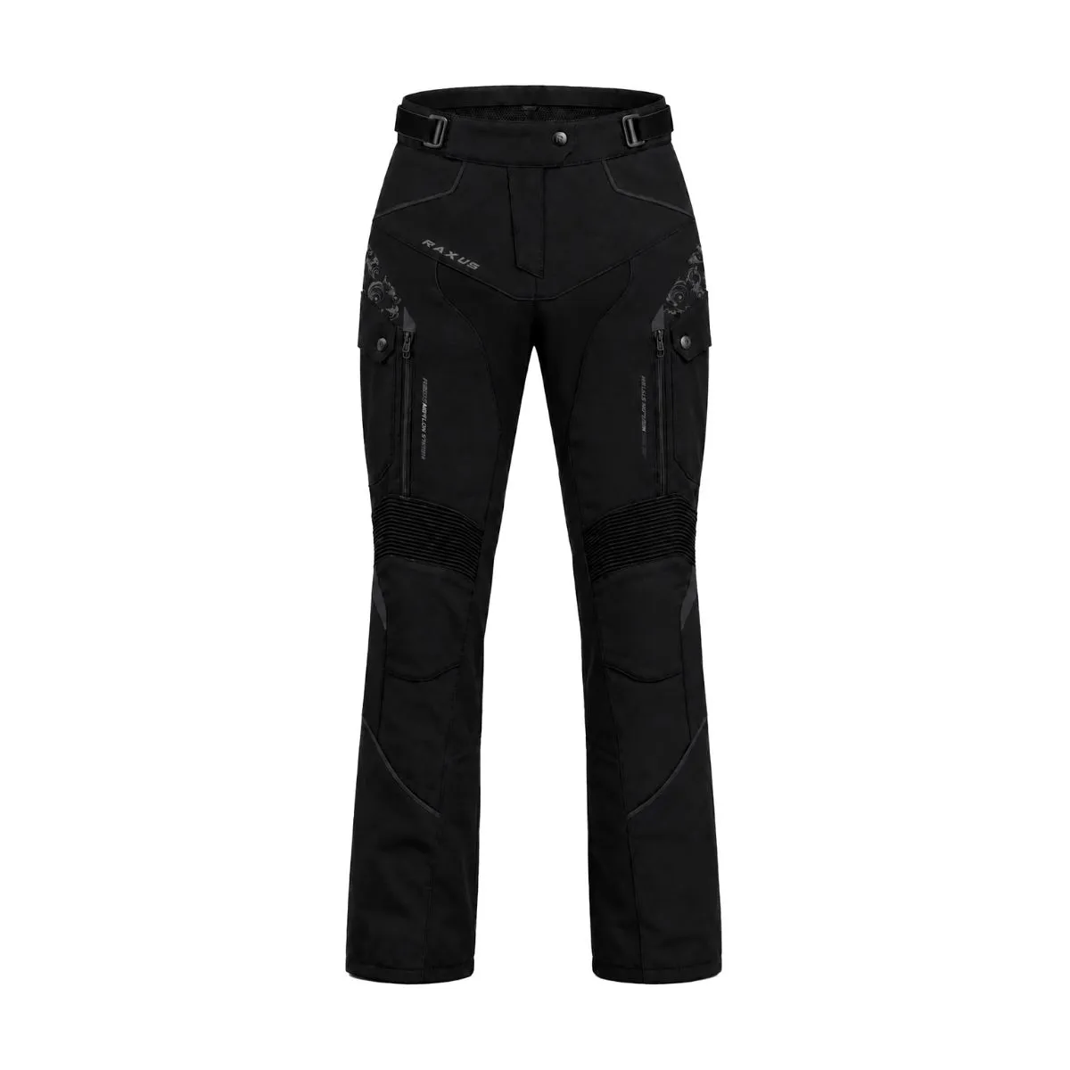 Raxus Luna Women's Motorcycle Pants Black front view