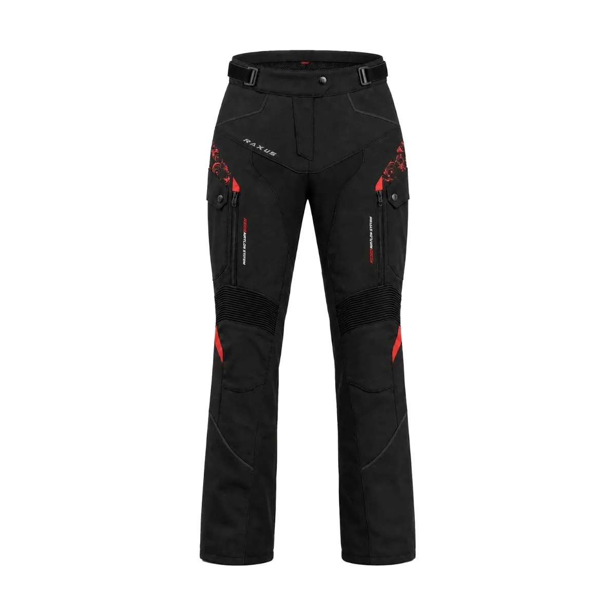 Raxus Luna Women's Motorcycle Pants Red front view