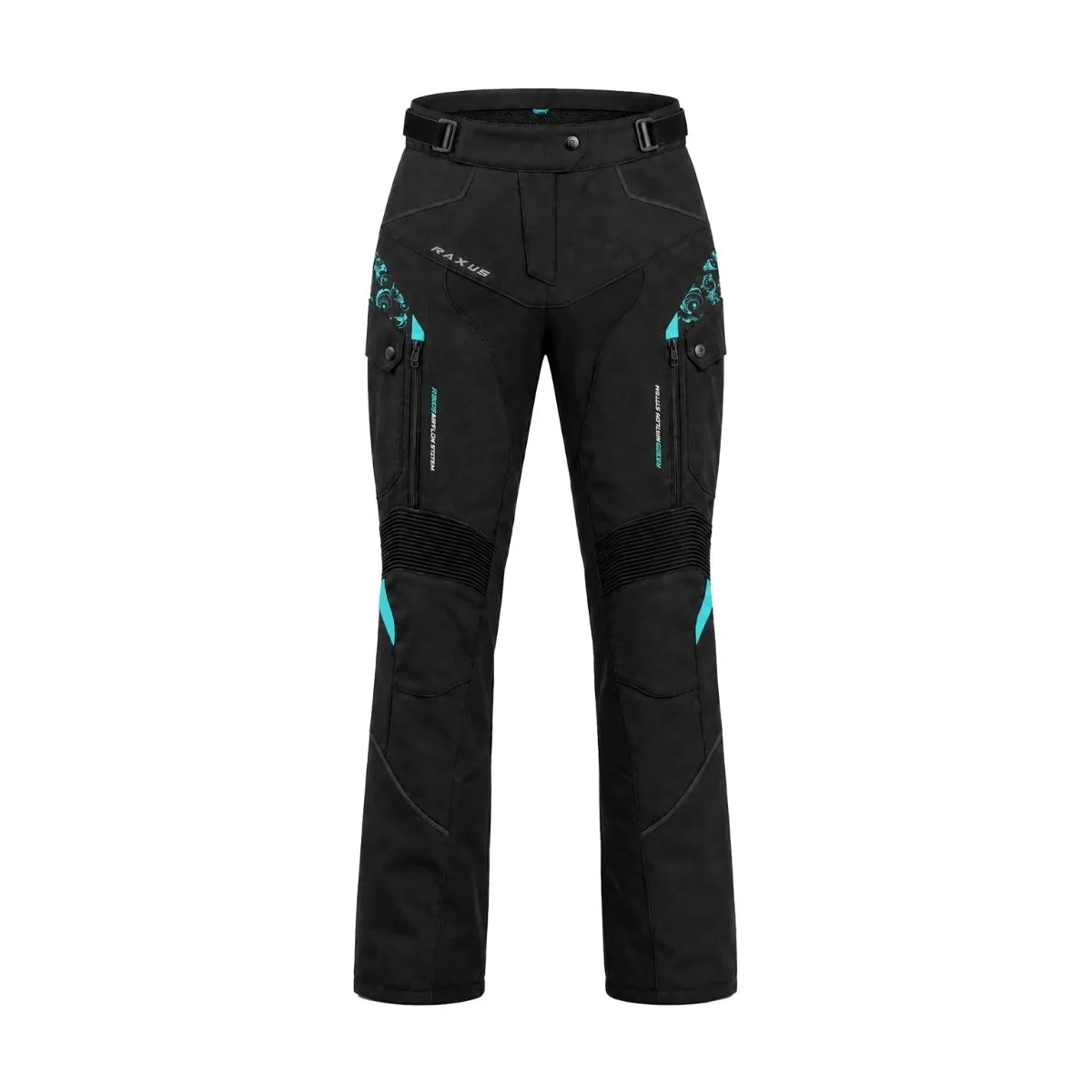 Raxus Luna Women's Motorcycle Pants Turquoise front view