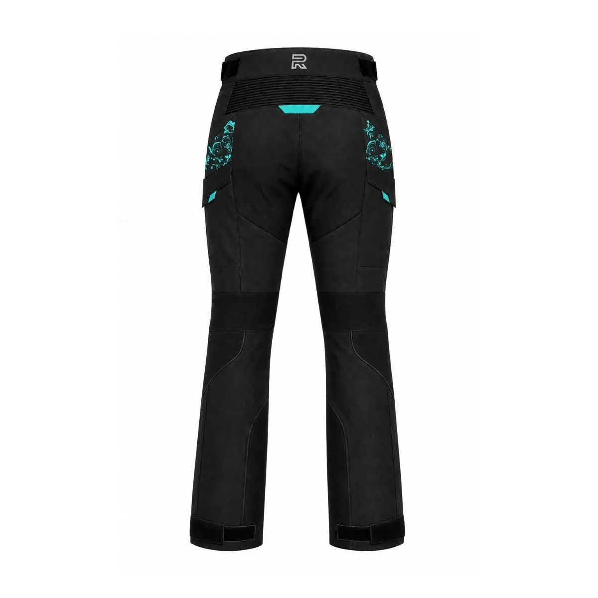 Raxus Luna Women's Motorcycle Pants Turquoise rear view